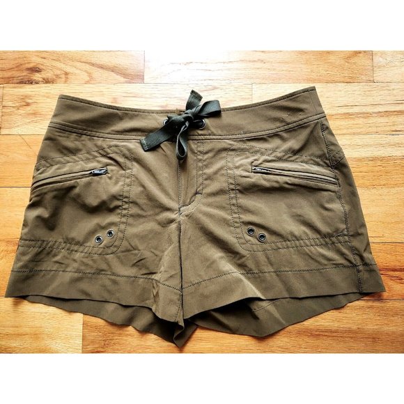 Athleta Pants - ATHLETA Brownish/Green Drawstring Waist Utility Shorts SZ 4/14.5 x12"Length